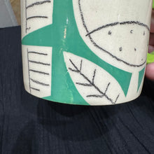 Load image into Gallery viewer, Turquoise patchwork garden mug