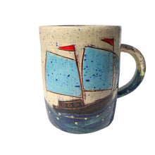Load image into Gallery viewer, Mug with turquoise sails