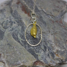 Load image into Gallery viewer, Silver and gilt cardamom pendant