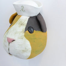 Load image into Gallery viewer, Jerry the sailor wall hanging guinea pig head