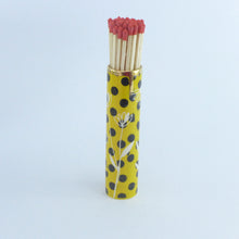 Load image into Gallery viewer, Large match striker pot mustard polka