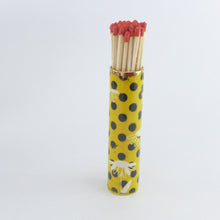 Load image into Gallery viewer, Large match striker pot mustard polka