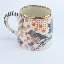 Load image into Gallery viewer, Large polka dot bird mug B