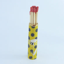Load image into Gallery viewer, Small match striker pot mustard polka