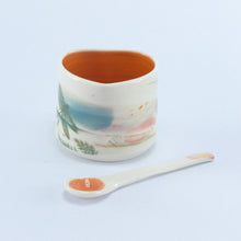 Load image into Gallery viewer, Heart dish with spoon orange