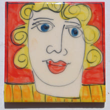 Load image into Gallery viewer, Red and Yellow face coasters