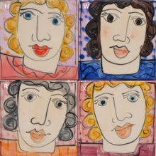 Load image into Gallery viewer, Pink and Lilac face coasters