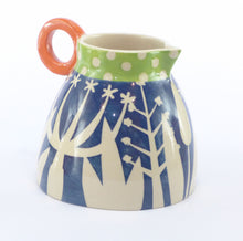 Load image into Gallery viewer, Teal hedgerow fat jug