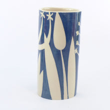 Load image into Gallery viewer, teal hedgerow small cylinder vase