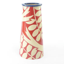 Load image into Gallery viewer, Dark red ava cone vase