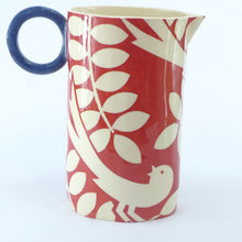 Load image into Gallery viewer, Dark red large oval ava bird jug