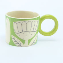 Load image into Gallery viewer, Green patchwork garden mug