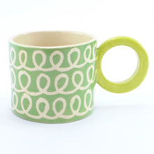 Load image into Gallery viewer, Green squiggle mug