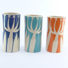 Load image into Gallery viewer, turquoise hedgerow small cylinder vase