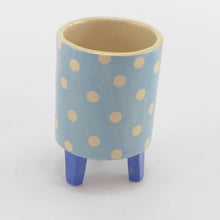 Load image into Gallery viewer, Pale blue spotty baby planter