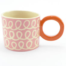 Load image into Gallery viewer, Pink squiggle mug