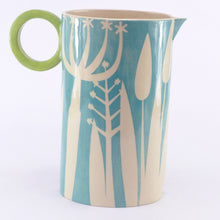 Load image into Gallery viewer, Turquoise large oval hedgerow jug
