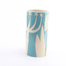 Load image into Gallery viewer, turquoise hedgerow small cylinder vase