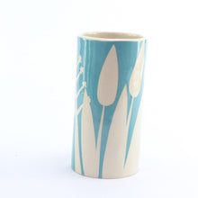 Load image into Gallery viewer, turquoise hedgerow small cylinder vase