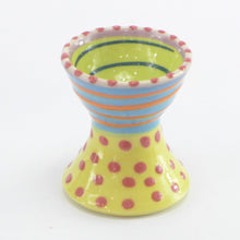 Load image into Gallery viewer, Egg cup blue orange swirl