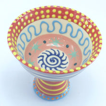 Load image into Gallery viewer, Sundae dish blue swirl