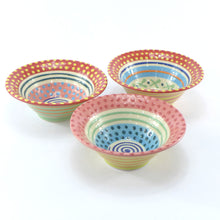 Load image into Gallery viewer, Red edge small bowl with pink spots