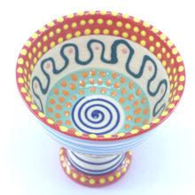 Load image into Gallery viewer, Sundae dish turquoise swirl