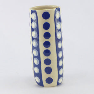 Blue spotty vase