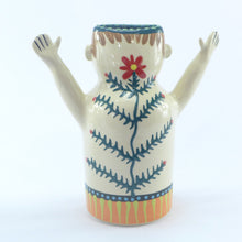 Load image into Gallery viewer, happy person vase with an orange stripe