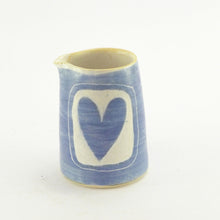 Load image into Gallery viewer, Blue and white mini jug heart