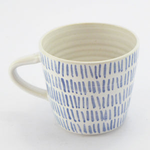 Blue and white stone wall mug