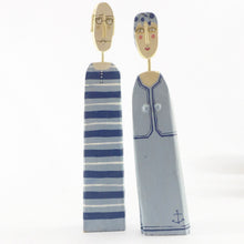 Load image into Gallery viewer, Blue nautical small figure with specs