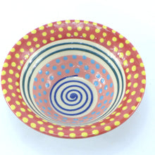 Load image into Gallery viewer, Red edge small bowl with pink spots