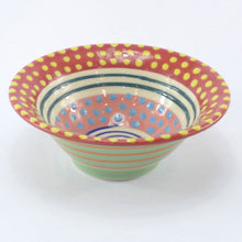 Load image into Gallery viewer, Red edge small bowl with pink spots