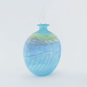Spring Tides Seashore Glass Medium Flat Stoppered Bottle