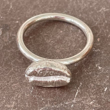 Load image into Gallery viewer, Silver coffee bean ring BXFH66