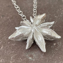 Load image into Gallery viewer, Silver star anise on 24" chain