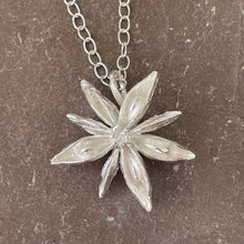 Load image into Gallery viewer, Silver star anise on 24" chain