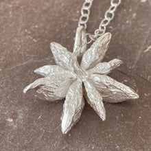 Load image into Gallery viewer, Silver star anise on 24" chain