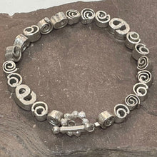 Load image into Gallery viewer, Silver cinnamon swirl bracelet