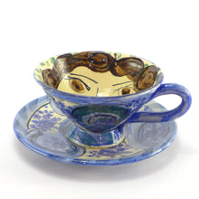 Load image into Gallery viewer, Blue cup and saucer
