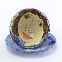 Load image into Gallery viewer, Blue cup and saucer