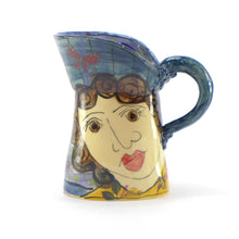 Load image into Gallery viewer, Figure small jug teal & orange