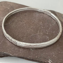 Load image into Gallery viewer, Angelica thick silver bangle