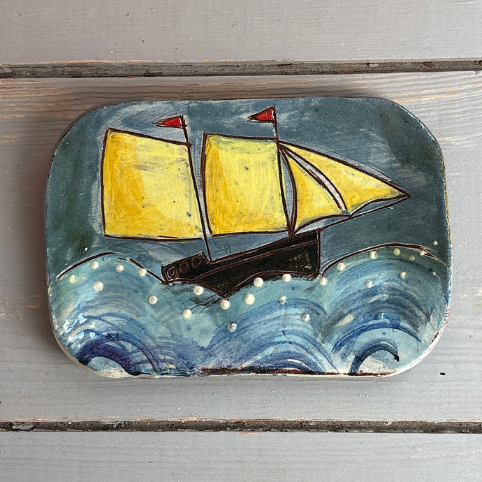 Postcard plate big waves 1219