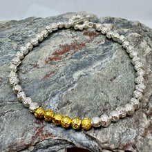 Load image into Gallery viewer, Silver and gilt peppercorn bracelet