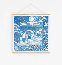 Load image into Gallery viewer, Into the Waves riso print