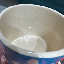 Load image into Gallery viewer, Bright blue daisy mug