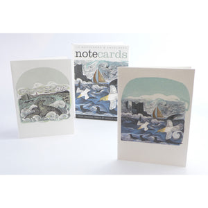 Angela Harding gannets and seals notecard pack