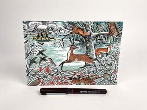 Angela Harding winter woodland A5 advent calendar